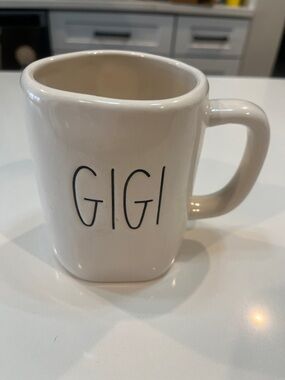Rae Dunn White Ceramic "GIGI" Mug with Black Lettering